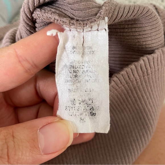 Junie Clothing Ribbed Halter Racerback Cutout Mini Dress Brown (Medium) - Picture 6 of 8